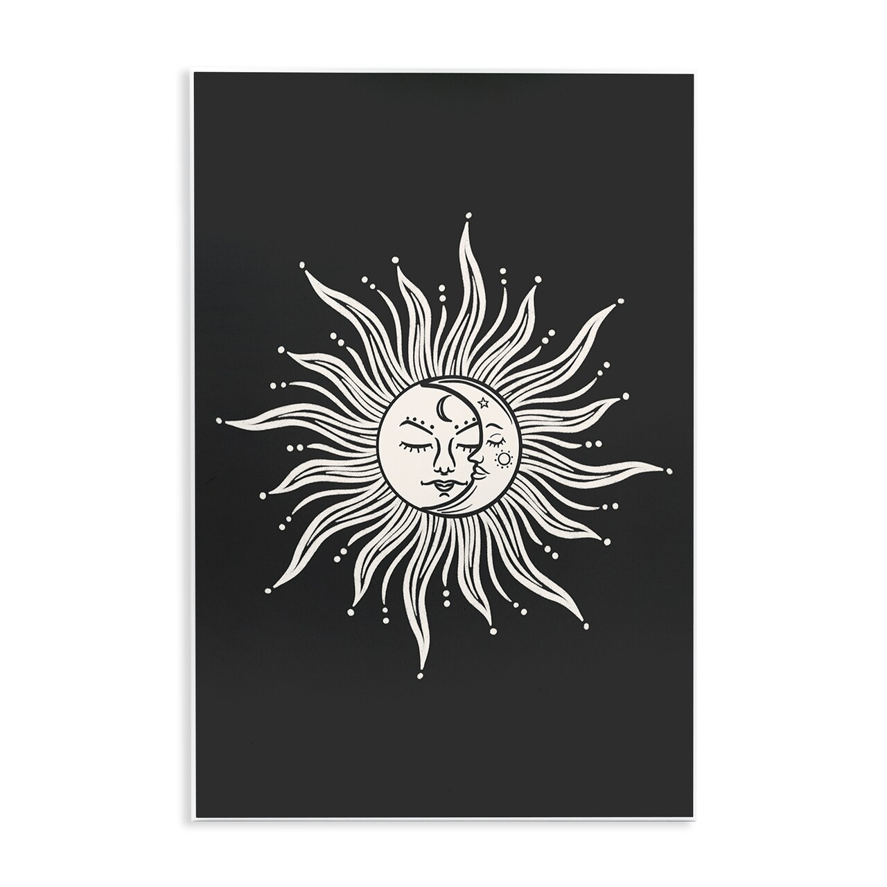 Stupell Industries Celestial Sun on Black Wall Plaque Art Design by JJ Design House LLC
